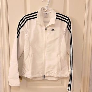 White Adidas Windbreaker Jacket